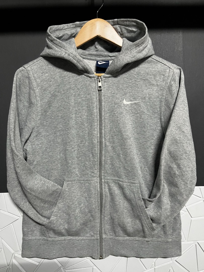 Nike Sweat Full Zip Hoodie Men's Size L cotton Charcoal Vintage Second Hand main image 0