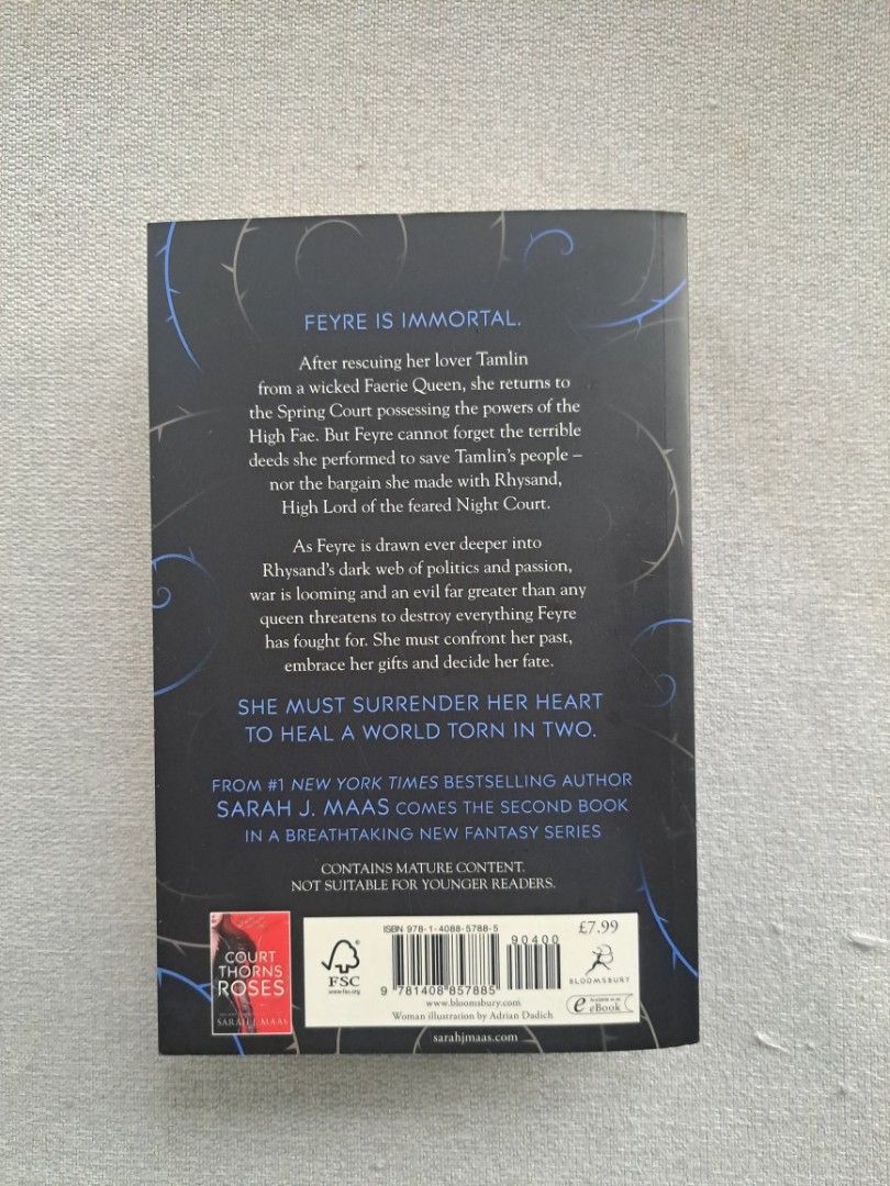 A Court of mist and fury Sarah J maas, Hobbies & Toys, Books