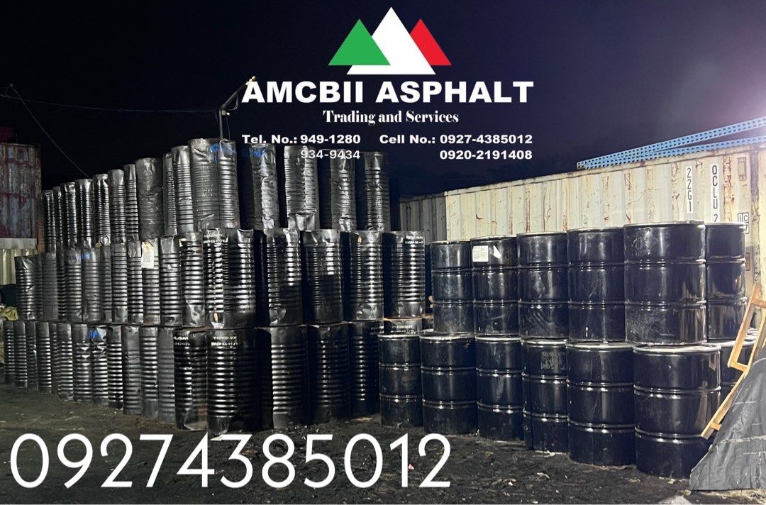 Asphalt Bitumen 6070 85100 (Category: Construction & Building Materials) located in Manila. Submitted by rbzk26kn7846614 (Listing ID 1340499991, Image 1). Description: We Supply Quality Asphalt for your road maintenance repair. Asphalt Bitumen 60/70 and 85/100 180 kg 200 kg We also have: Asphalt Coldmix 30kg bag / 40kg Pail Asphalt Emulsion SS1 / CSS1 / CCMB/ CRS Asphalt Sealant 25kg Asphalt Cutback MC70 Thermoplastic Paint Watetproofing Material