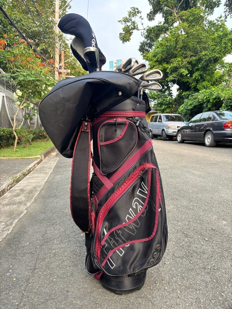 Callaway Lefty Golf Set with Fitway Bag (Category: Golf) located in Manila. Submitted by eclipse58 (Listing ID 1340500008, Image 1). Description: COMPLETE Callaway Big Bertha Golf Set for Left-Handed Golfers ✅️ 3-9 Irons, Pitching Wedge, Approach Wedge & Sand Wedge ✅️ Tobunda VT 460 Driver, Tobunda VT 3 Wood, Adams Idea 3 Hybrid & Adams Idea 4 Hybrid ✅️ ArrowTube Putter & Fitway Golf Bag ✅️ Original Callaway Regular Flex Graphite Shaft & Golf Pri