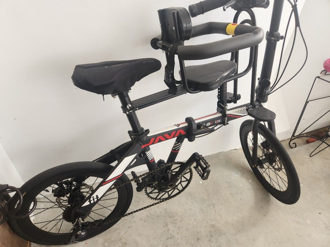 Foldable Bicycle Java Fit (Category: Bicycles) located in Singapore. Submitted by kittytude (Listing ID 1340493996, Image 2). Description: Great condition Java Fit bike, with free kids seat. Happy to remove the kids seat if not needed. Price negotiable. Pick up at Punggol.