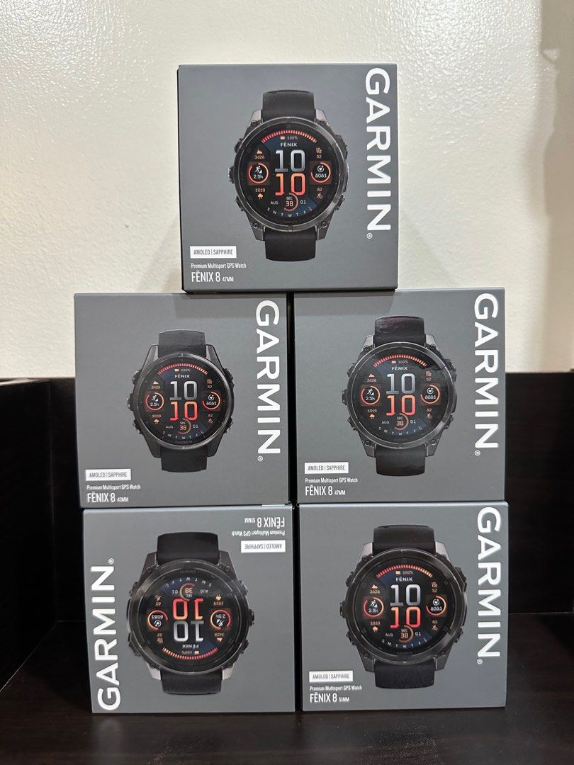 GARMIN Fenix 8 Amoled Sapphire 47mm (Category: Men's Watches) located in Makati City. Submitted by MultisportGadgets (Listing ID 1340503677, Image 2). Description: Discounted Prices (bank transfer/cash price) Fenix 8 47mm AMOLED Slate Grey with Black Silicone - ₱55,000.00 Fenix 8 47mm AMOLED Sapphire Graphite DLC Titanium with Spark Orange Silicone - ₱59,000.00 Fenix 8 47mm AMOLED Sapphire Carbon Gray DLC Titanium with Black Silicone - ₱59,000.00