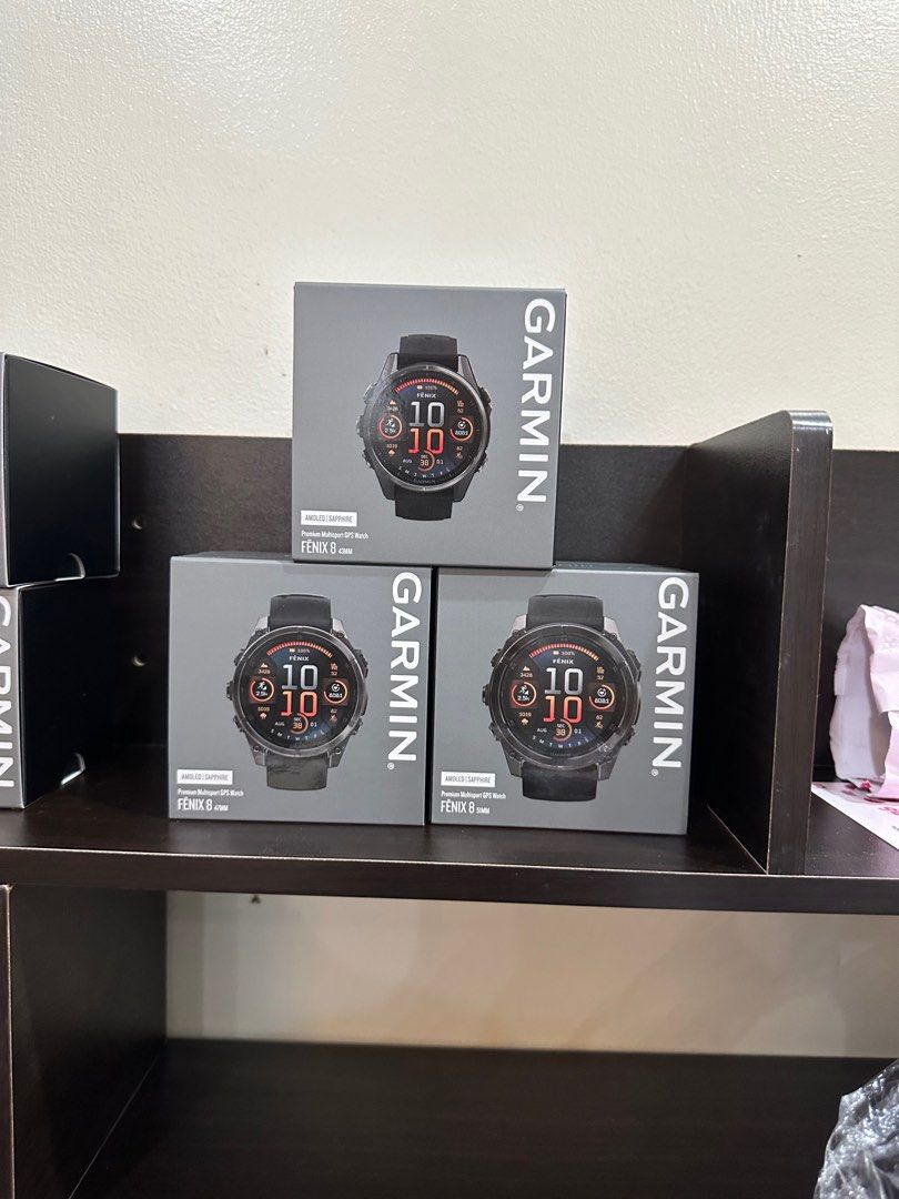 GARMIN Fenix 8 Amoled Sapphire 43mm (Category: Men's Watches) located in Makati City. Submitted by MultisportGadgets (Listing ID 1340504005, Image 2). Description: Discounted Prices (bank transfer/cash price) Fenix 8 47mm AMOLED Slate Grey with Black Silicone - ₱55,000.00 Fenix 8 47mm AMOLED Sapphire Graphite DLC Titanium with Spark Orange Silicone - ₱59,000.00 Fenix 8 47mm AMOLED Sapphire Carbon Gray DLC Titanium with Black Silicone - ₱59,000.00