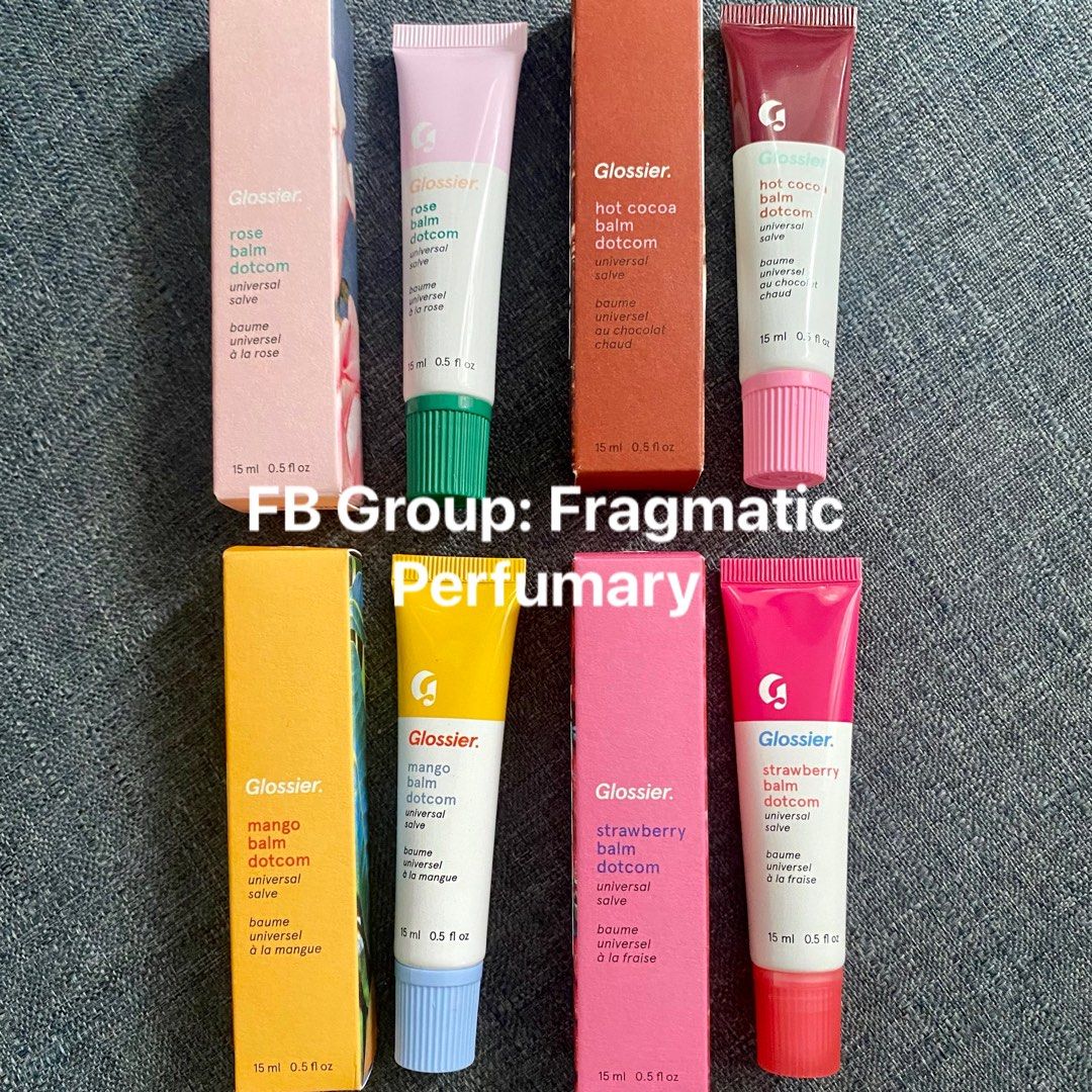 Glossier Balm DotCom Mango Strawberry Rose Hot Cocoa (Category: Face Care) located in Taguig. Submitted by ysabelaaa. (Listing ID 1340623559, Image 1). Description: Guaranteed authentic Brand new All shades available Open for lalamove/meetups from BGC/Nuvali.