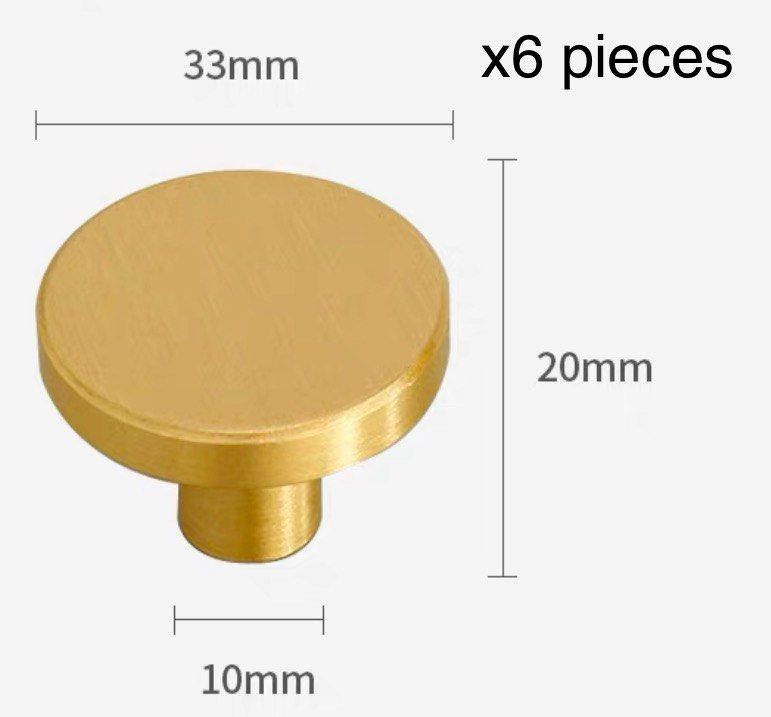 Door Knobs (Category: Other Home Furniture) located in Singapore. Submitted by jia_ (Listing ID 1340495924, Image 1). Description: 1 for $6 or all 9 for $50 Brand new sealed Gold brushed brass material V heavy and good quality Self collection .