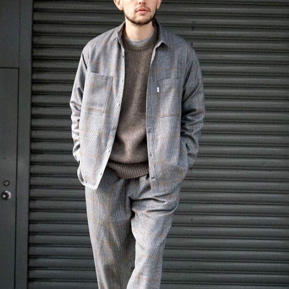graphpaper Glencheck Wool L/S Box Shirt 格子羊毛襯衫