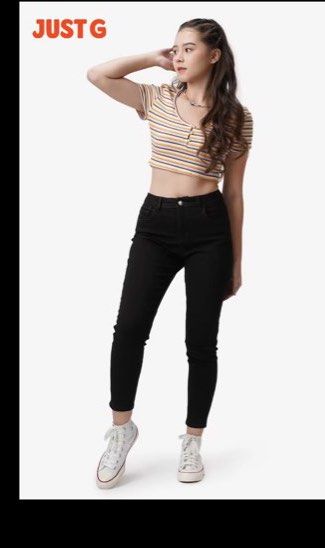 Just G skinny jeans black (Category: Jeans) located in San Pedro. Submitted by justmie (Listing ID 1340631553, Image 2). Description: Brand new Size 38 Fits 26-28.