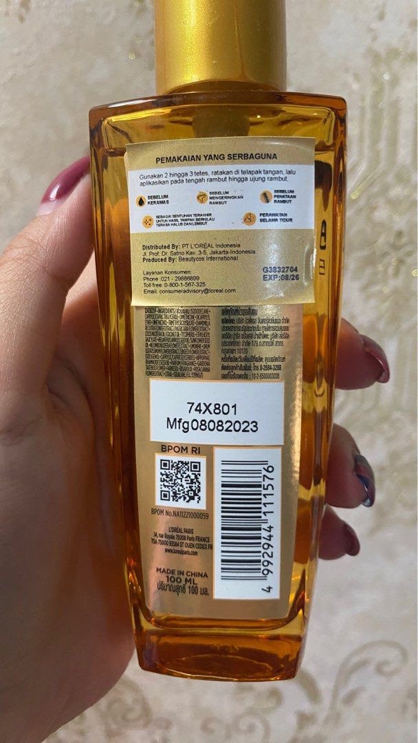 L'Oreal Paris Elseve Extraordinary Oil Gold Hair Treatment Serum ...