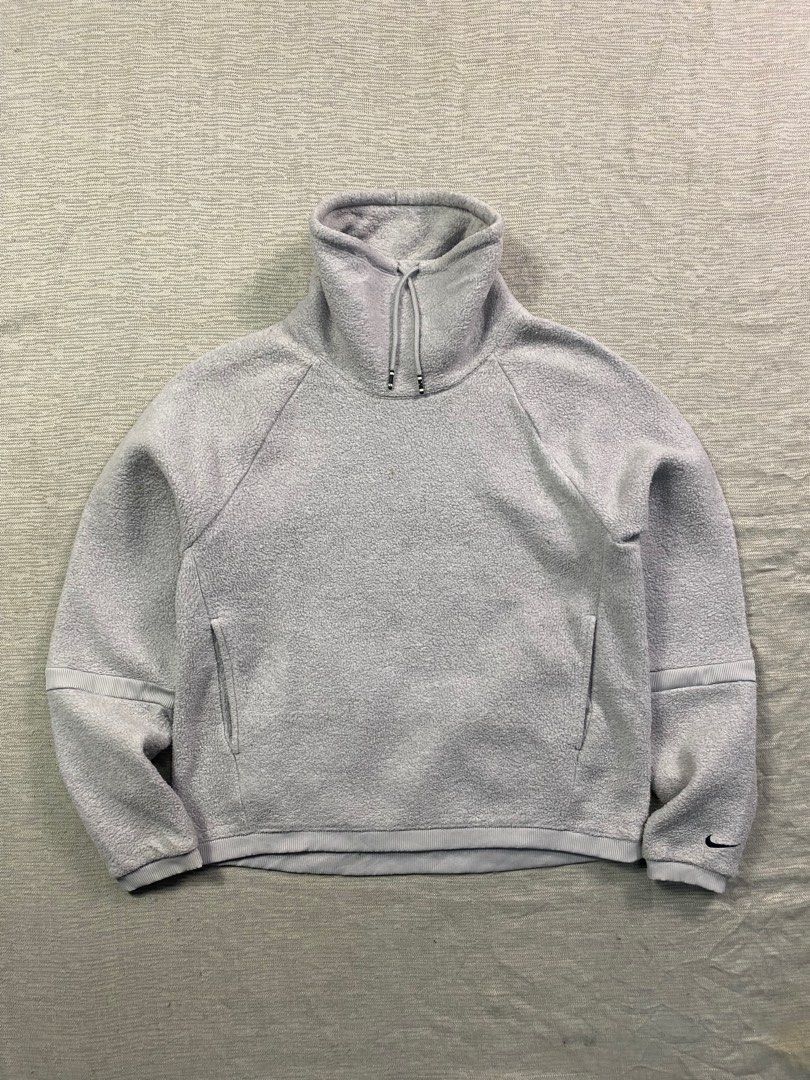 Nike Women s Therma Cozy Cowl Neck L S Fleece Pullover Grey