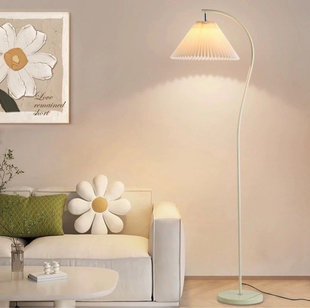 PRE-ORDER | Gillian Floor Lamp (Category: Lighting) located in Manila. Submitted by _marganicole (Listing ID 1340630019, Image 2). Description: Pre-order (ETA 5-7 days) Once the item is on-hand we can do lalamove same day delivery or thru J&T, LBC🤍 About Gillian Floor Lamp👀 - Decorative Modern Floor Lamp: The elegant pleated lamp shade of the living room lamp make it a unique piece of decorative art! - The 152cm height is great for next to the 