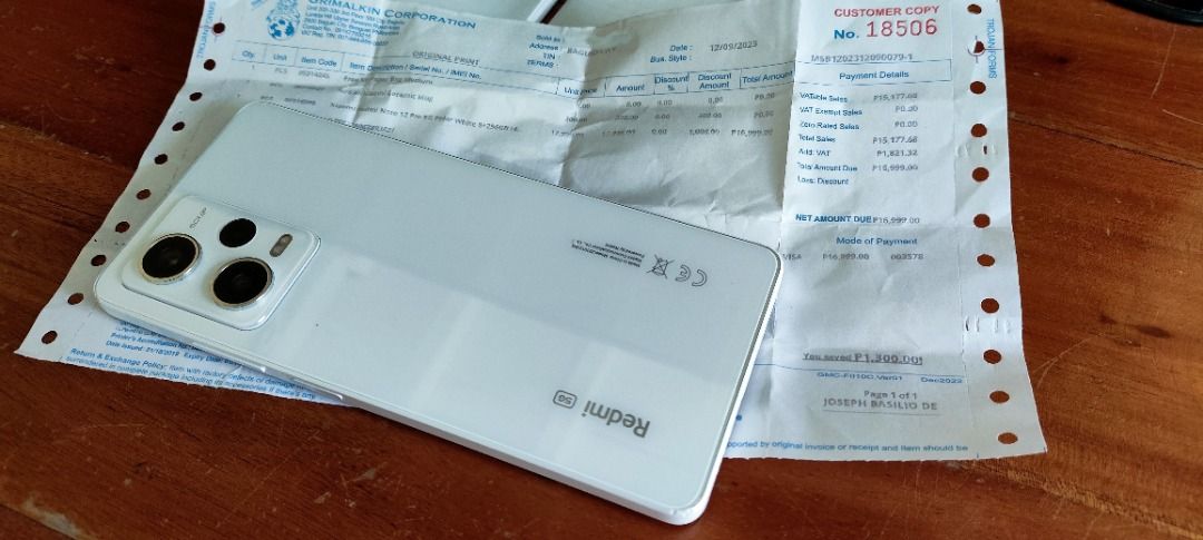 REDMI NOTE 12 PRO 5G (Category: Android Others) located in Baguio. Submitted by onlymelope20980 (Listing ID 1340514028, Image 3). Description: FOR SALE ONLY; Negotiable (PASS SA SWAP AT BARAT) -8/256 (Dimensity 1080) -50 MP Main Camera (16 MP Selfie Cam.) -4K Video -120 Hz Refresh Rate -5000 mAh Battery ***Inclusions: -Original Box (W/Manual) -67W Charger -Receipt (Though Expired Na) -Phone Case (Transparent) ***NO SYSTEM ISSUE (Gasgas Lang Sa Up
