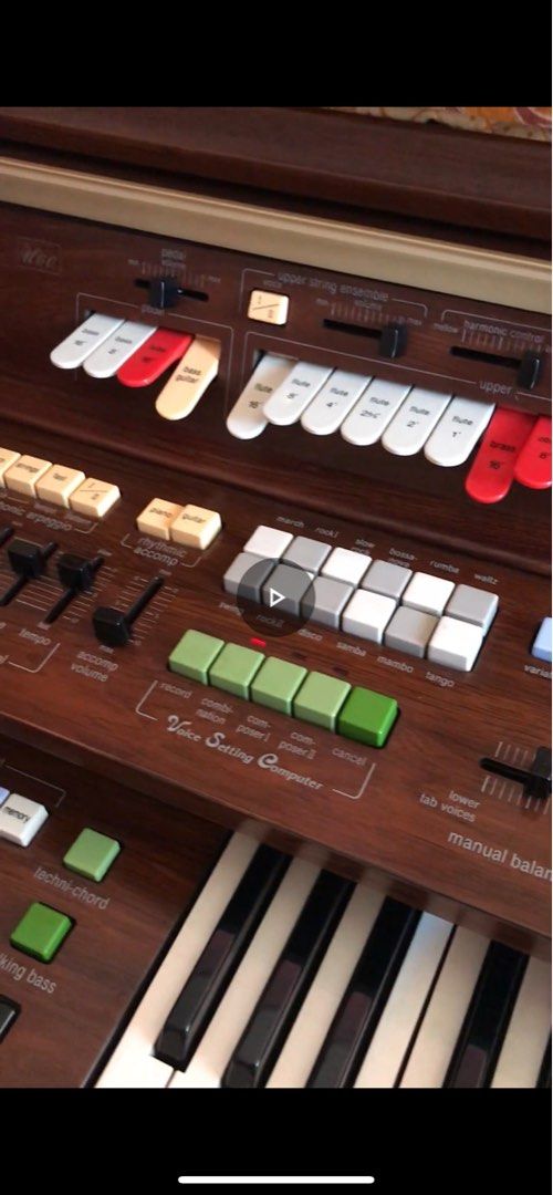 “2 UNITS BUNDLE PAIR” TECHNICS U60 ELECTRONIC ORGAN 220V VINTAGE LOCAL UNIT. (Category: Musical Instruments) located in Valenzuela. Submitted by gregferraren (Listing ID 1339656065, Image 2). Description: Great offer 2 units of U60! P8500 only. Seldom used Good cosmestic condition. Issue: low sound volume. Some keys not working. orchestra conductor semi working. Buttons, togle selectors, pedals, speakers all working. Note: take one U60 free, issu