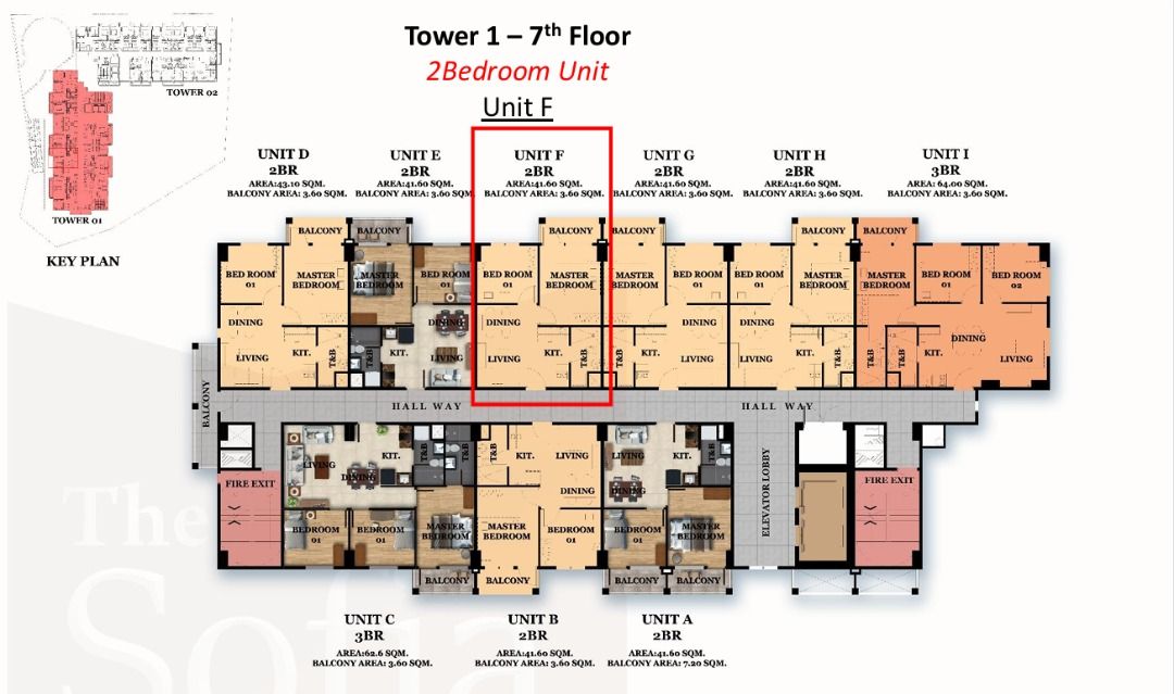 The Sofia Terraces 2BR(45.2 sqm) with Balcony (Category: Apartments & Condos) located in Baguio. Submitted by mecar_tayaotao (Listing ID 1340492358, Image 3). Description: Two Bedroom with Balcony Tower 1, 7th Floor, Unit F Floor Area: 41.6 sqm Balcony Area: 3.6 sqm Room Features-https://suntrust.com.ph/condominium/baguio-condominium-properties/sofia-terraces/2-bedroom Floor Finishes: Porcelain tiles in living, dining and kitchen, Porcelain tiles