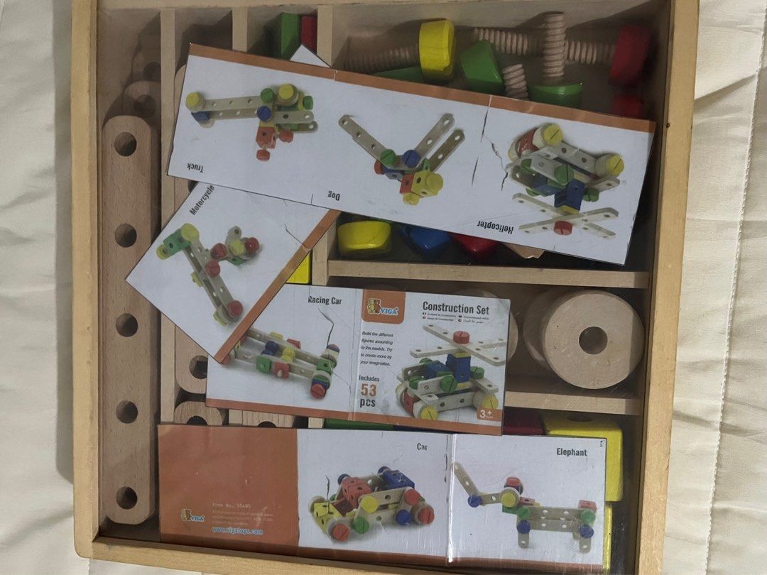 VIGA Toys | Construction Set (retail 2300) (Category: Educational & Learning Toys) located in Manila. Submitted by hellothere2012 (Listing ID 1340665666, Image 3). Description: Let your child’s imagination run wild and their fine motor skills develop as they play with this VIGA Construction Set. There is nothing more FUN than screwing and unscrewing different creations. Budding builders will adore this set. Colourful and fun, it will quickly beco