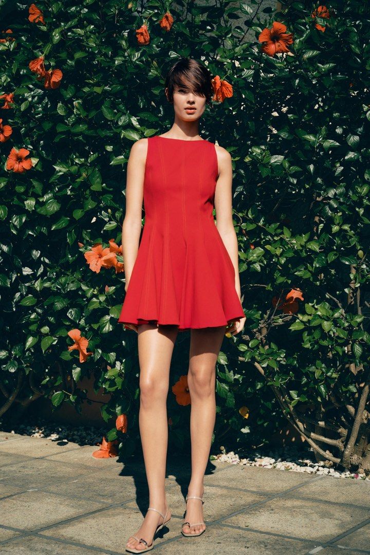 zara red shift dress ZARA MIDI RED SHIFT DRESS, SIZE SMALL, WORN ONCE -