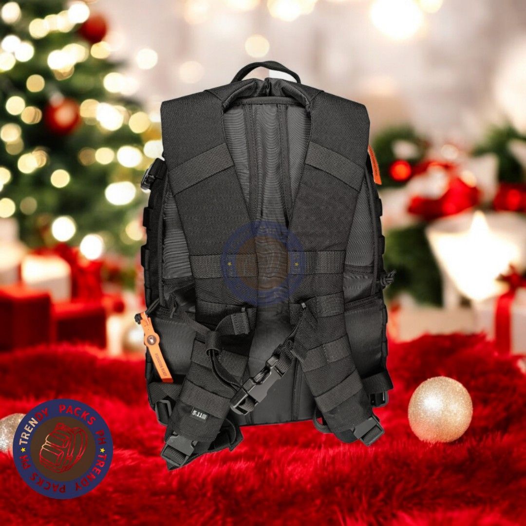 5.11 Rush 24 2.0 Brand New (Category: Backpacks) located in Pasay City. Submitted by trendypacksph (Listing ID 1340717133, Image 2). Description: ‼️ NEW ARRIVAL ‼️ 5.11 Rush 24 2.0 37L Backpack color: Black quick features: -37 L backpack -YKK Zippers -1050D nylon fabric built for high strength and water repellant -Dual external side pocket -Rear Hydration Compartment -Full main compartment pocket w/ dual cord pull zippers allow left or right acce