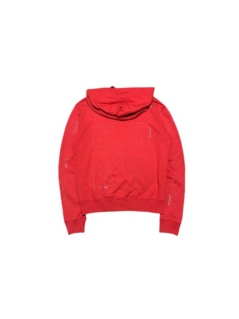 AUTHENTIC OFF WHITE FW 19 20 DIAG UNFINISHED SLIM HOODIE Luxury Apparel on Carousell