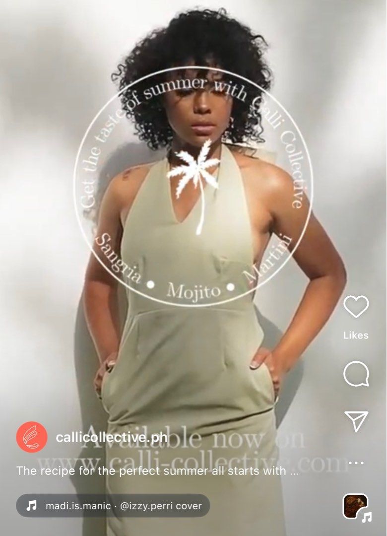 calli collective malibu in mojito (Category: Dresses) located in Manila. Submitted by jusdepop (Listing ID 1340725592, Image 2). Description: calli collective malibu in mojito (size xs) rfs: decluterring - photos grabbed from @callicollective.ph ig - last price posted - good condition - only worn once - no ww - can do sdd if within metro manila c/o buyer :).