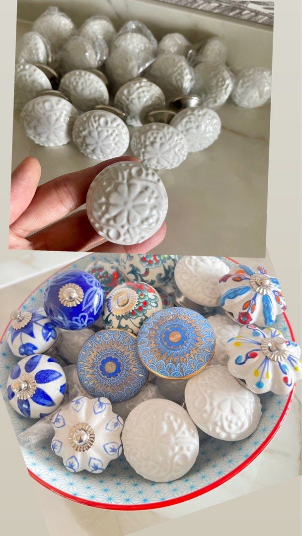 Ceramic Knobs (Category: Home Improvement Tools & Accessories) located in Singapore. Submitted by ritadee71 (Listing ID 1340740126, Image 1). Description: Beautiful ceramic knobs for adding some colour to your old wardrobes … $5 each Pick up from Marine Parade .