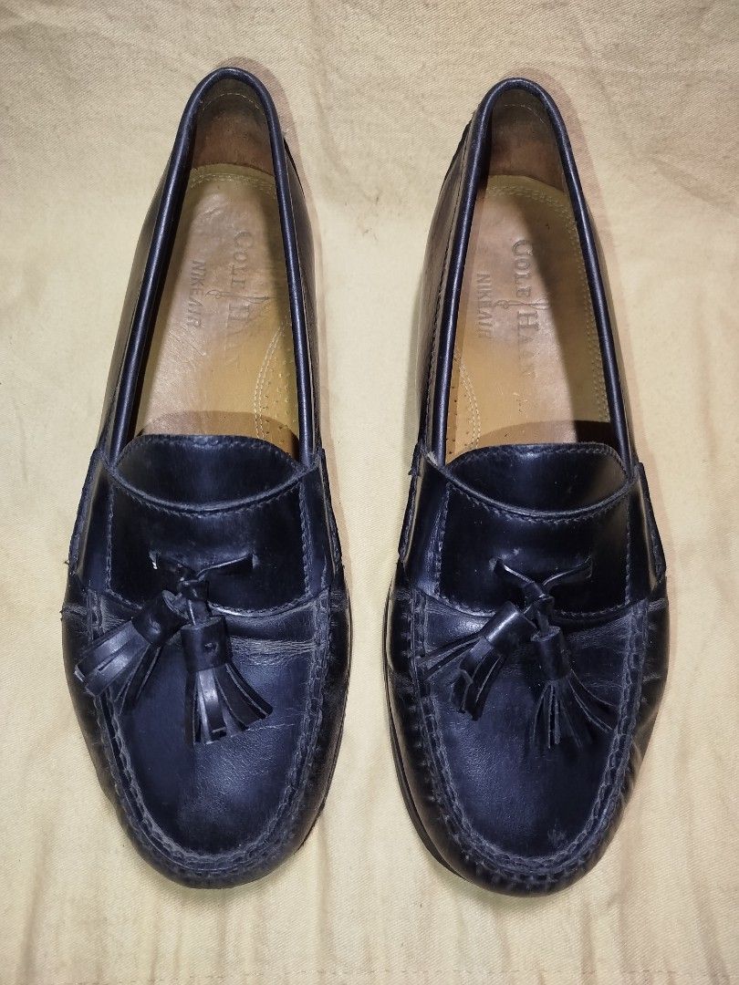 COLE HAAN NikeAir Insoles Black Casual Slip On Tassel Loafers Shoes Men s Fashion Footwear Casual shoes on Carousell