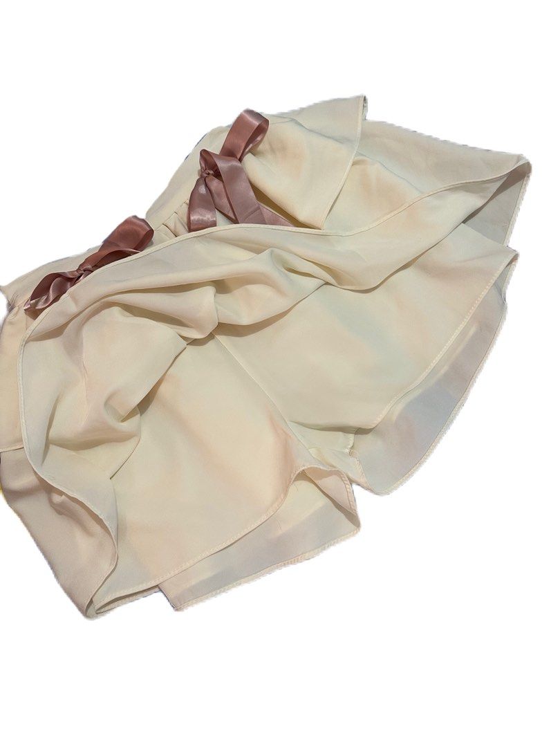 Coquette Cream and Pink Skirts (Category: Skirts) located in Pasay City. Submitted by declutterwithkae (Listing ID 1340704380, Image 2). Description: 2 Coquette skirts in Cream and Pink 🎀 With inner shorts Best fit: 24-25 inches waistline Price is negotiable.