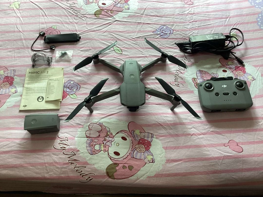 DJI Air 2 (Category: Drones) located in Makati City. Submitted by november2554153 (Listing ID 1340709428, Image 1). Description: Complete set ready to fly; with 2 batteries (60 mins total flight time) ; NO CRASH history; as is where is (what you see in pics is what you get).
