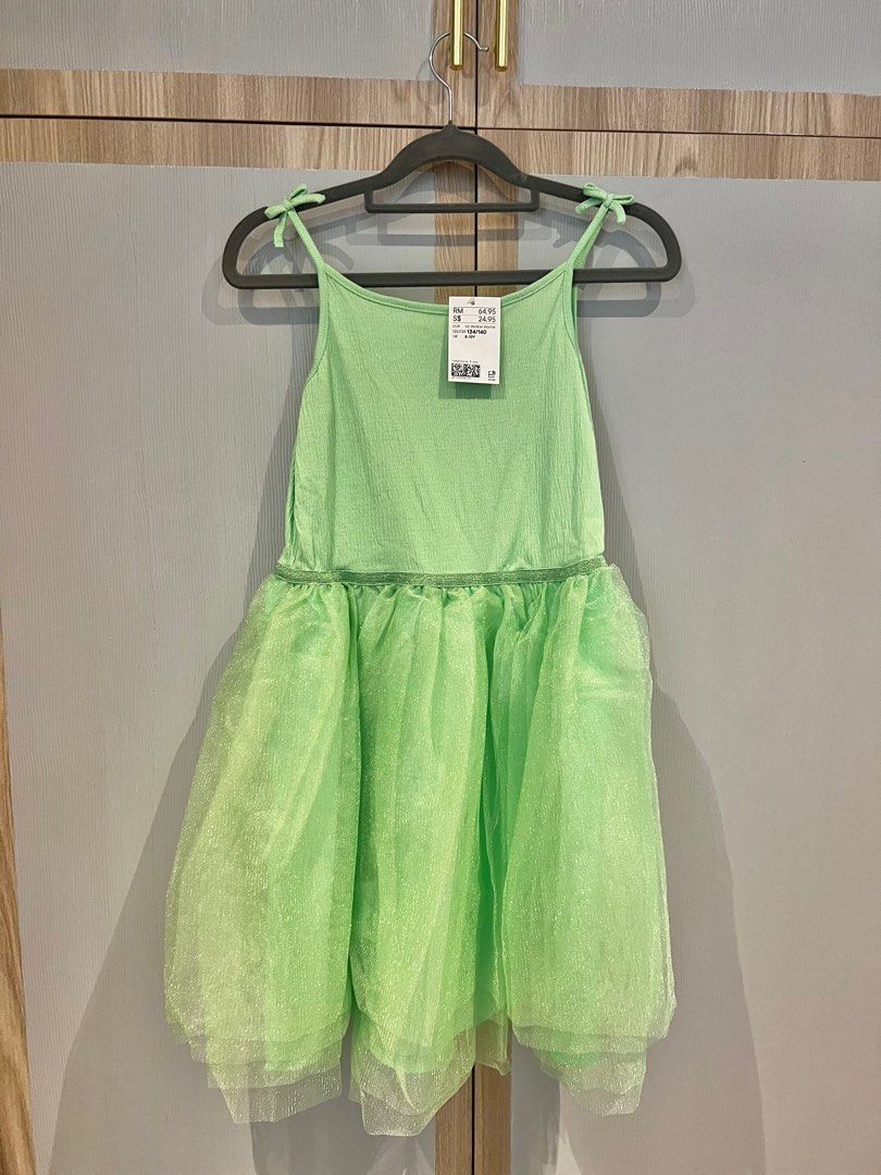 H&M apple green dress (Category: Babies & Kids Fashion) located in Davao. Submitted by pollyworld (Listing ID 1340672612, Image 1). Description: Brand new Stored only with tag Rfs: no longer fits Size 8-10y on tag .