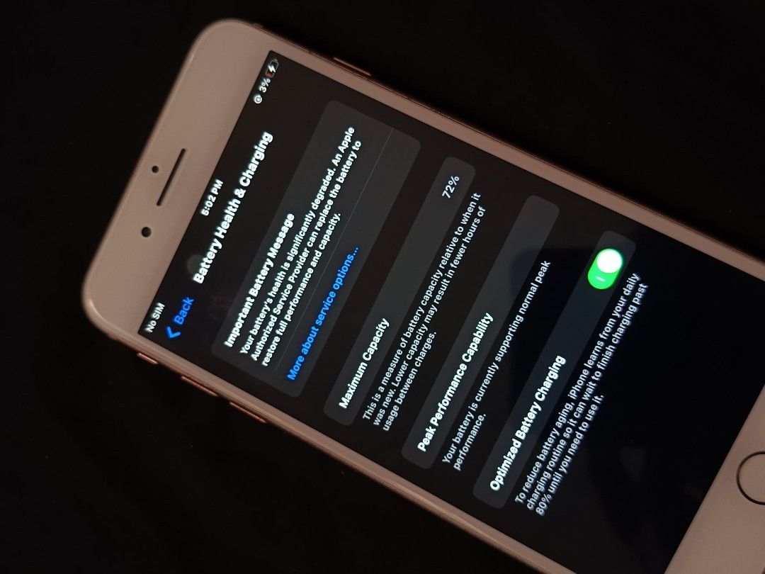 iPhone 8+ Rose Gold 128gb (Category: iPhone 8 Series) located in Manila. Submitted by polaaaaa_ (Listing ID 1340712771, Image 3). Description: iPhone 8+ Rose Gold 128gb 72% Battery Health Comes with the original charger (new, bought @ mac) Di na nagagamit and tambak na lang Payment first policy..