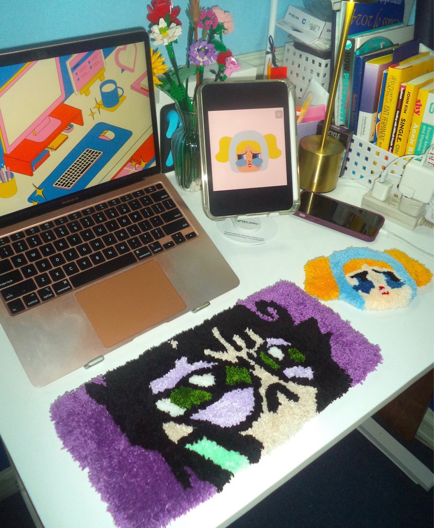 Keyboard Rug Powerpuff Buttercup, Hobbies & Toys, Stationary & Craft ...