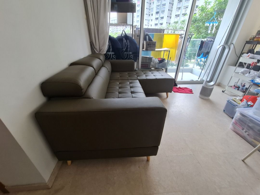 L Shape Sofa (Category: Sofas) located in Singapore. Submitted by waynetjj (Listing ID 1340804821, Image 3). Description: Bought 1.5 years ago but rarely used. Looking to sell as I am moving house. Self collect or arrange delivery at your own cost. Dimensions: Width 88cm, Length 202cm, L Shape extension (88+72)cm Original price was $1200, looking for $600 but price is negotiable. Feel free to pm for any questions or request for more pictures. Low