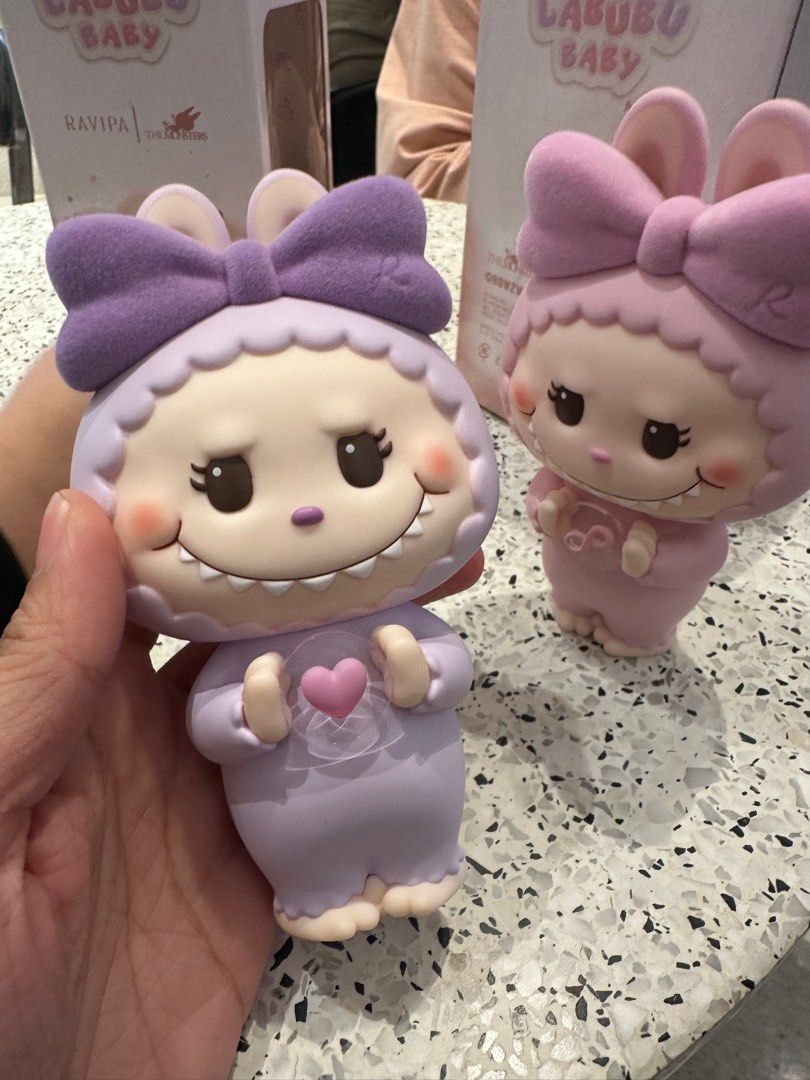LABUBU BABY SIGNED BY KASING LUNG (Category: Designer & Blind Box Toys) located in Rizal. Submitted by lovelyscloset (Listing ID 1340704814, Image 1). Description: Signed by Labubu creator Kasing Lung. Available purple only Meetup or pickup.