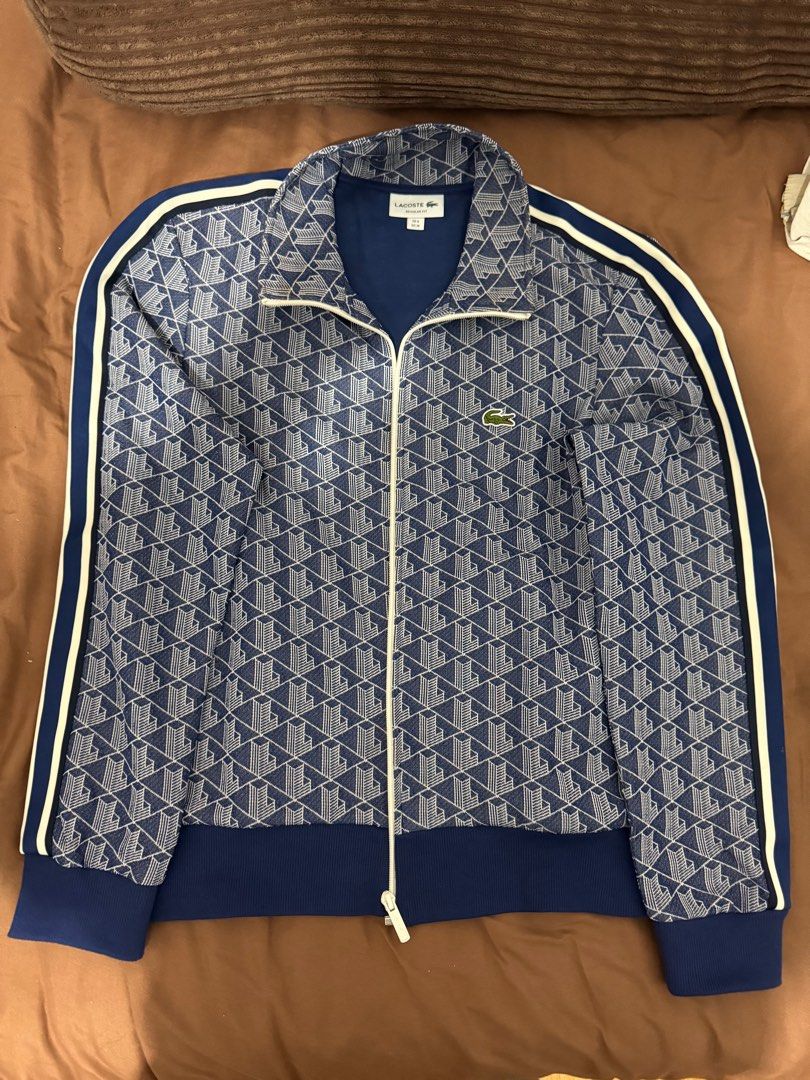 LACOSTE Paris Jacquard Monogram Zipped Sweatshirt (Category: Coats, Jackets and Outerwear) located in Quezon City. Submitted by andresken (Listing ID 1340834449, Image 3). Description: Paris Jacquard Monogram Zipped Sweatshirt Size: US Medium Condition: No damage. Used once only. 100% Authentic with Receipt. SRP: 13,000 RSF: No repetition of branded clothes. MOP: Bank Transfer / Maya / Gcash MOD: Lalamove.