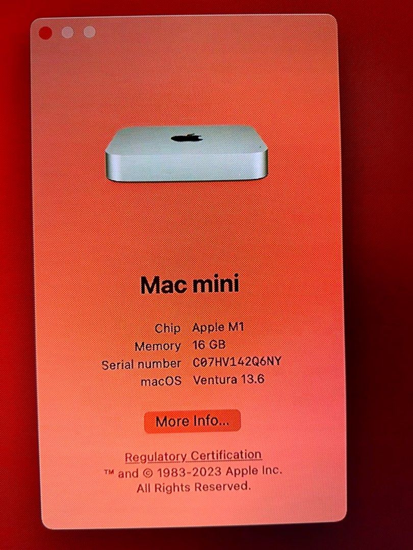 Mac mini M1 16gb (Category: Desktops) located in Orani. Submitted by gacer.martin (Listing ID 1340860695, Image 3). Description: For sale only Mac mini M1 2020 16gb ram 256 ssd No issue Complete with box and power cord Meet up or LBC cash on delivery.