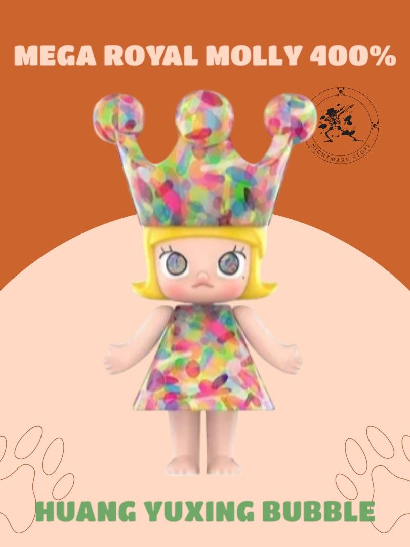 Popmart Mega Royal Molly 400% Huang Yuxing Bubble Original Popmart Mega Royal Molly 400% Huang Yuxing Bubble Original