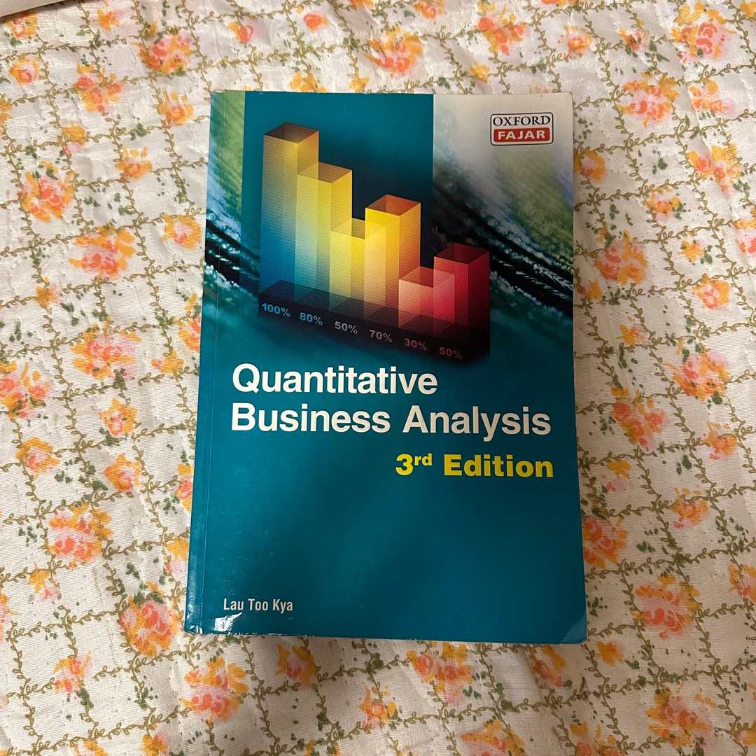 Quantitative Business Analysis 3rd Edition Textbook, Hobbies & Toys ...