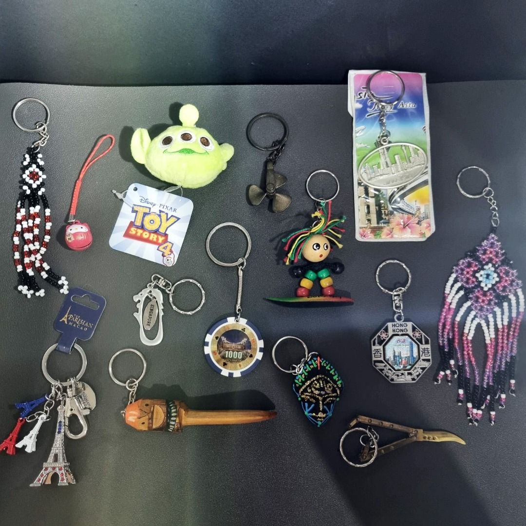 Random keychain set 3 | includes Disney Toy Story Alien Plush, Macao ...