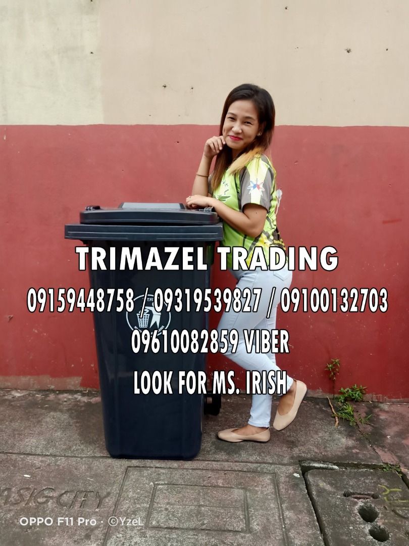 rolling trash bin 240 liters (Category: Waste Bins & Bags) located in Pasig City. Submitted by shaira_santos (Listing ID 1340859613, Image 1). Description: ROLLING TRASH BIN UGA-CB004 57.5L x 72Wx 104H 240 Liters 09159448758 09319539827 09100132703 09610082859 LOOK FOR MS. IRISH.