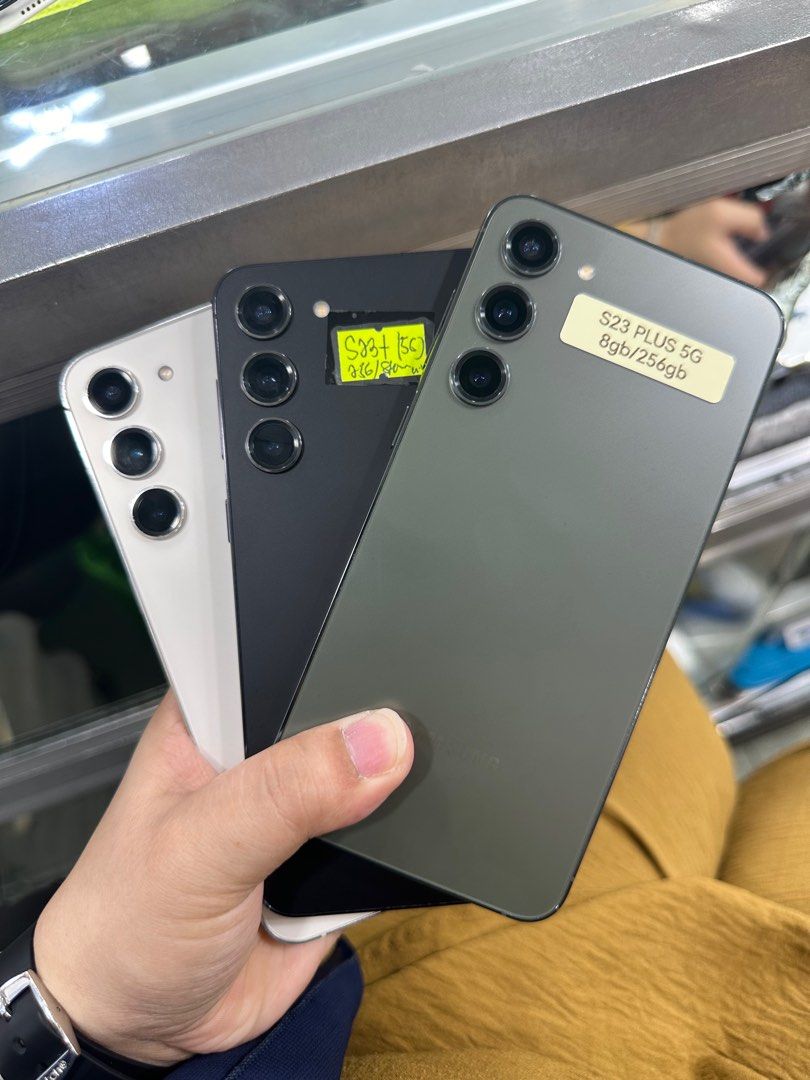 Samsung S23 Plus 5G 256gb Dualsim FU (Category: Samsung) located in San Juan City. Submitted by javedsgadgetshop (Listing ID 1340833593, Image 1). Description: OPEN FOR INSTALLMENT VIA CREDIT CARD/GGIVES/SPAY/BILLEASE & SWAP/TRADE-IN! BUY AND SELL! Quick Specs : Samsung S23+ 5G •256gb •NTC Variant •Good batt health •Factory Unlock •95% Smoothness •No hidden issue | No Repaired •100% Authentic | Not Refurbished •w/ OEM Charger & store warranty ❣️ 