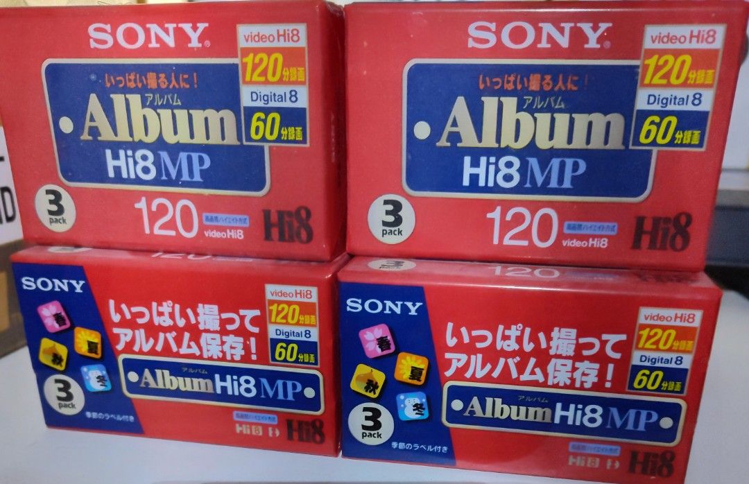 Sony Hi8 MP 120min 3pc pack sealed NOS (Category: Video Cameras) located in Lapu-Lapu City. Submitted by williamzane (Listing ID 1340792612, Image 1). Description: Sony Hi8 MP 120min 3pc per pack - i have 8 packs selling per pack price is 2000 per pack NOS - new old stock no trades. slightly negotiable. will ship via LBC COD.