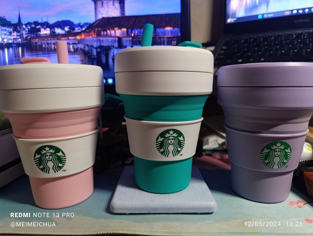 Starbucks Thailand x Stojo (Category: Water Bottles & Tumblers) located in Pasay City. Submitted by meimeichua (Listing ID 1064204906, Image 3). Description: ‼️PLEASE TAKE THE TIME TO READ THE PRODUCT DETAILS.‼️ Capacity: 16oz or Grande Color: Pink or Turquoise Own a Stojo Collapsible Cup! 🚢ETA to Ph: ON-HAND :) 💸Payment via GCASH, MAYA, or CIMB/SeaBank. 🛵Local shipping fee at buyer's expense thru preferred courier such as MrSpeedy/Lalamove/Gr