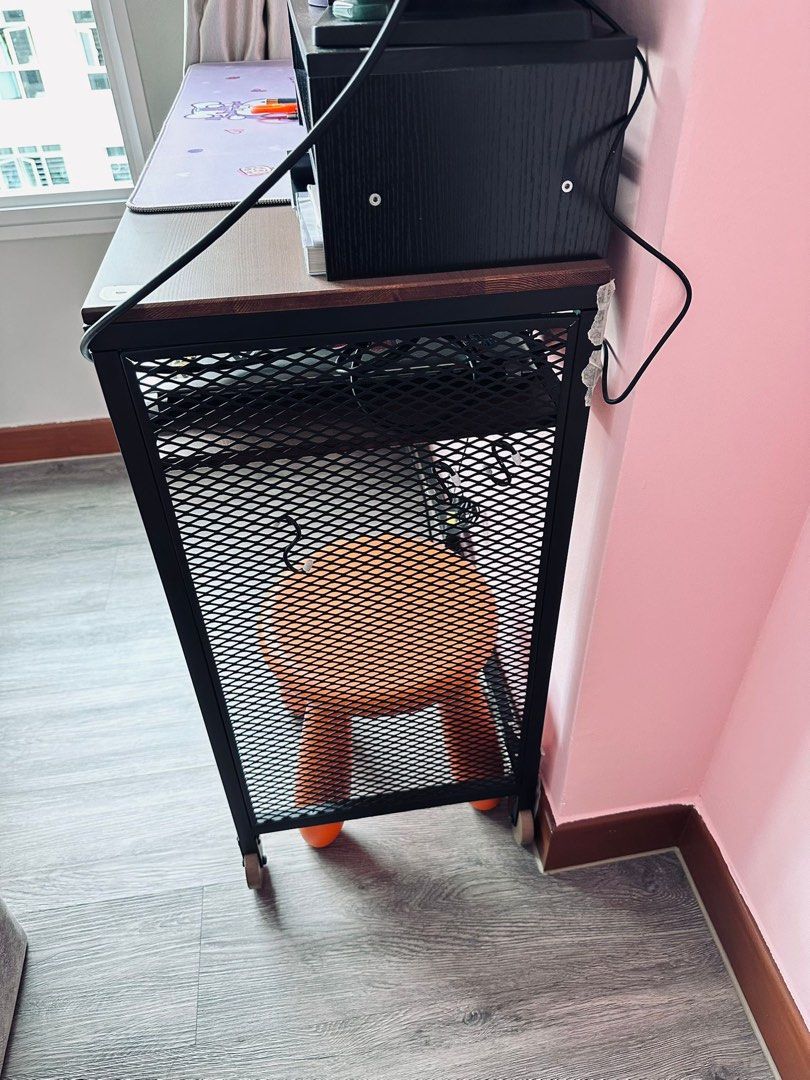 Study Table (Category: Tables & Sets) located in Singapore. Submitted by undertheblueskies (Listing ID 1340800194, Image 2). Description: Table with wheels on 1 side. Lightly used as too small. Selling $20each .