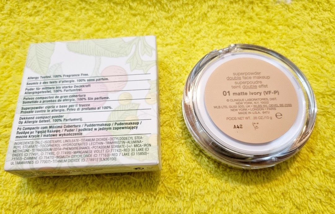 SUPER POWDER DOUBLE FACE MAKEUP (Category: Makeup) located in Manila. Submitted by luxeclassyshop (Listing ID 1340766276, Image 2). Description: CLINIQUE SUPER POWDER DOUBLE FACE MAKEUP SIZE 10grams SHADE: 1 MATTE IVORY(VF-P) 3slots .
