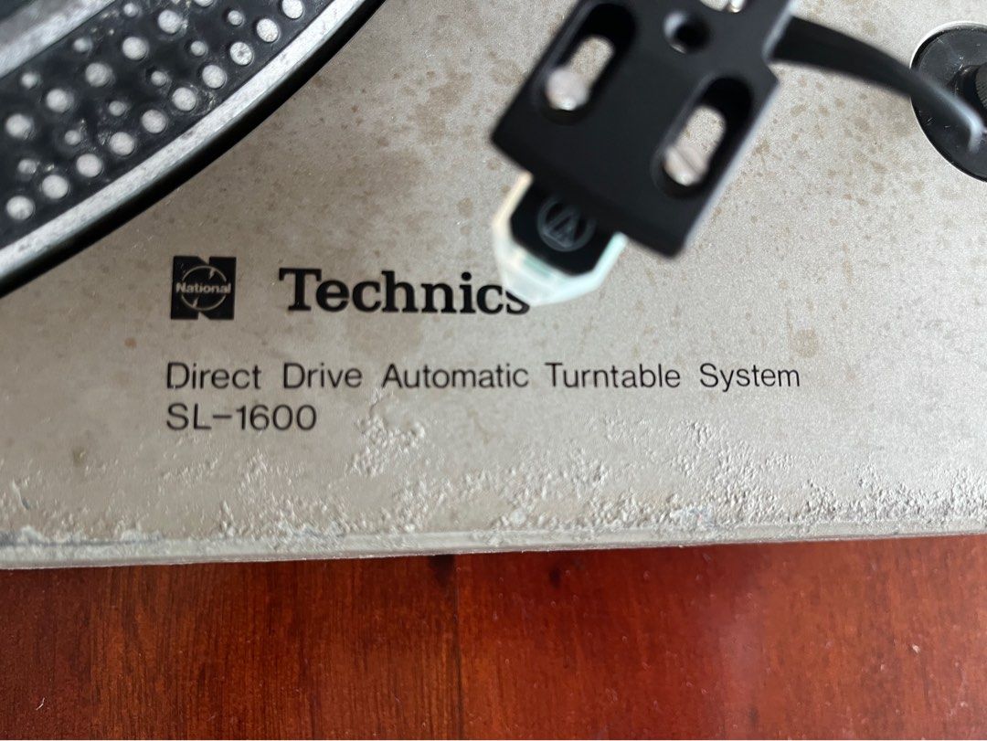 Technics turntable SL-1600 (Category: Other Audio Equipment) located in Makati City. Submitted by gapofa (Listing ID 1340817589, Image 1). Description: https://www.vinylengine.com/turntable_reviews.php?make=Technics&model=SL-1600 Issue with sound output- could be issue with cable or something internal. Perfect for a geek who loves fixing and could bring this back to life. .