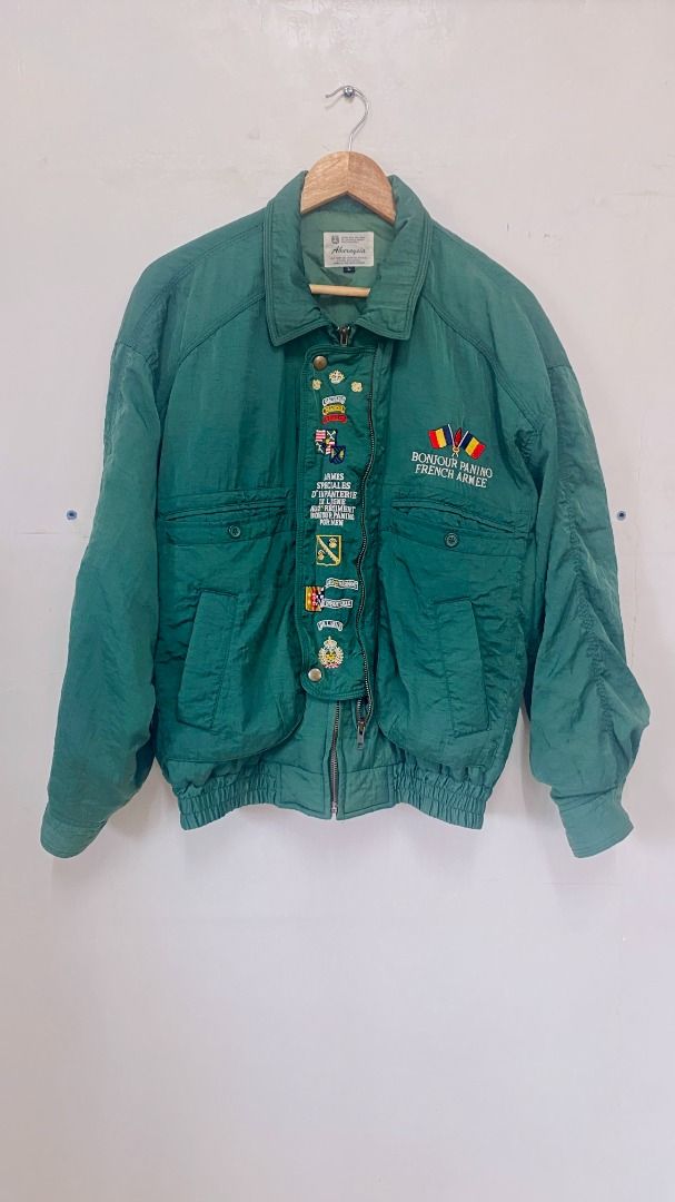 Vintage French Bomber Jacket Large (Category: Coats, Jackets and Outerwear) located in Bacoor. Submitted by banananana12 (Listing ID 1340785095, Image 1). Description: Vintage French Bomber Jacket Width 27 in Length 27 in Size L on tag Brand new condition P1200 Price Negotiable 📍Bacoor, Cavite 📦 Lalamove / Flash Express 💰 Gcash.