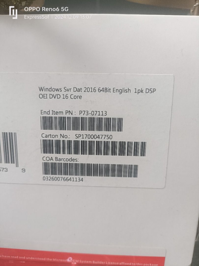 Windows Server Datacenter 2016 64Bit English 1pk DSP OEI DVD 16 Core ...