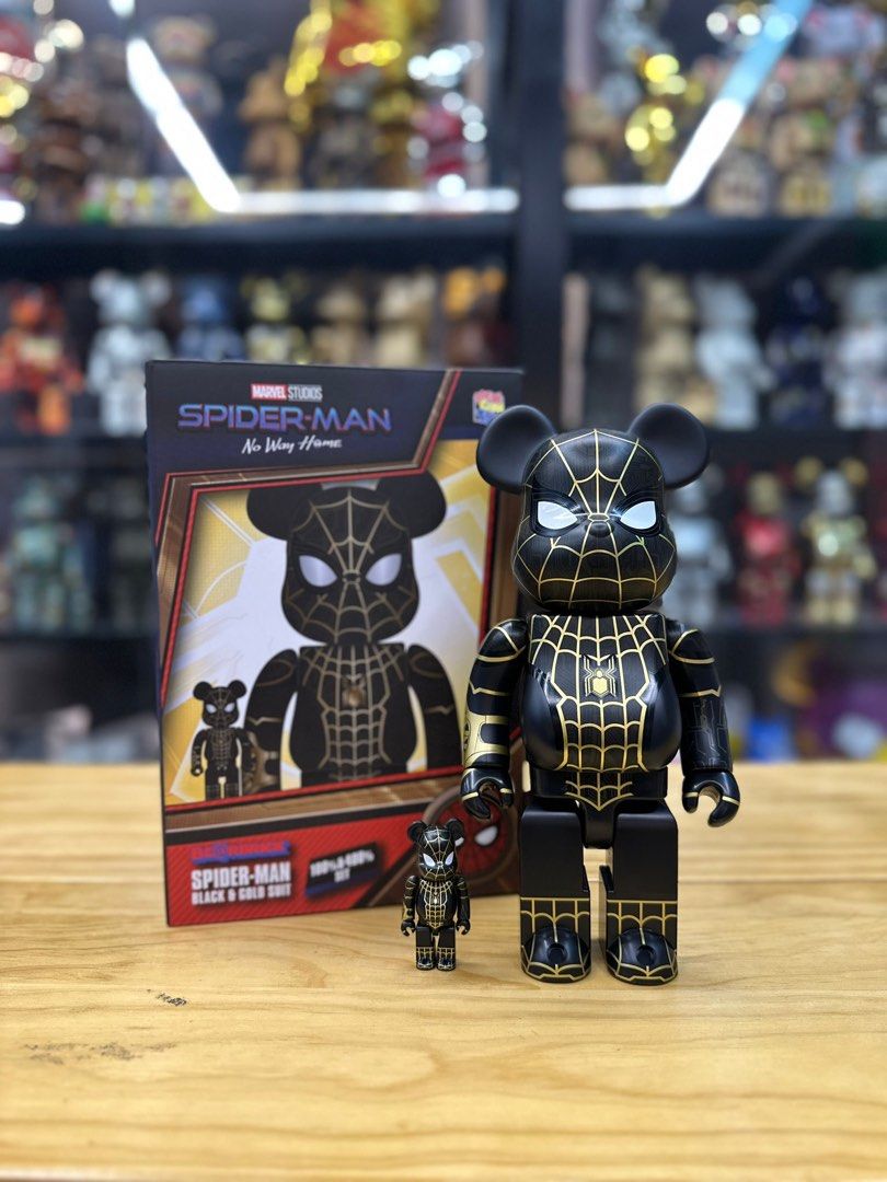 キャラクター BE@RBRICK SPIDER-MAN BLACK & GOLD SUIT BE@RBRICK SERIES 50