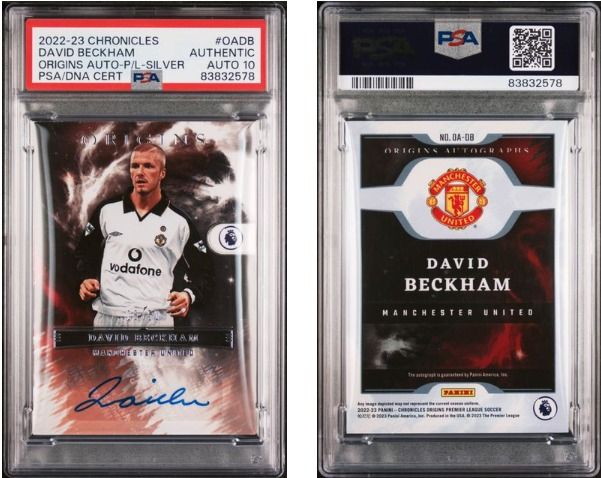 2022-23 PANINI CHRONICLES ORIGINS AUTOGRAPHS DAVID BECKHAM AUTO 