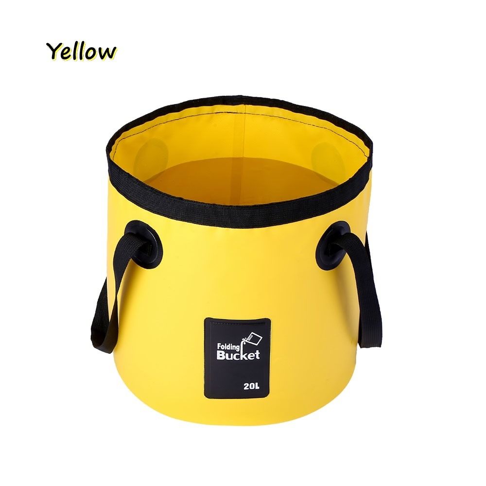 20L Folding Bucket Water Container Bag Carry Bag for Outdoor Camping Fishing  qw