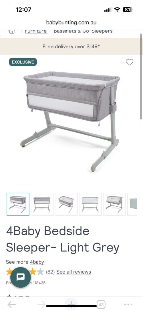 4baby co sleeper online