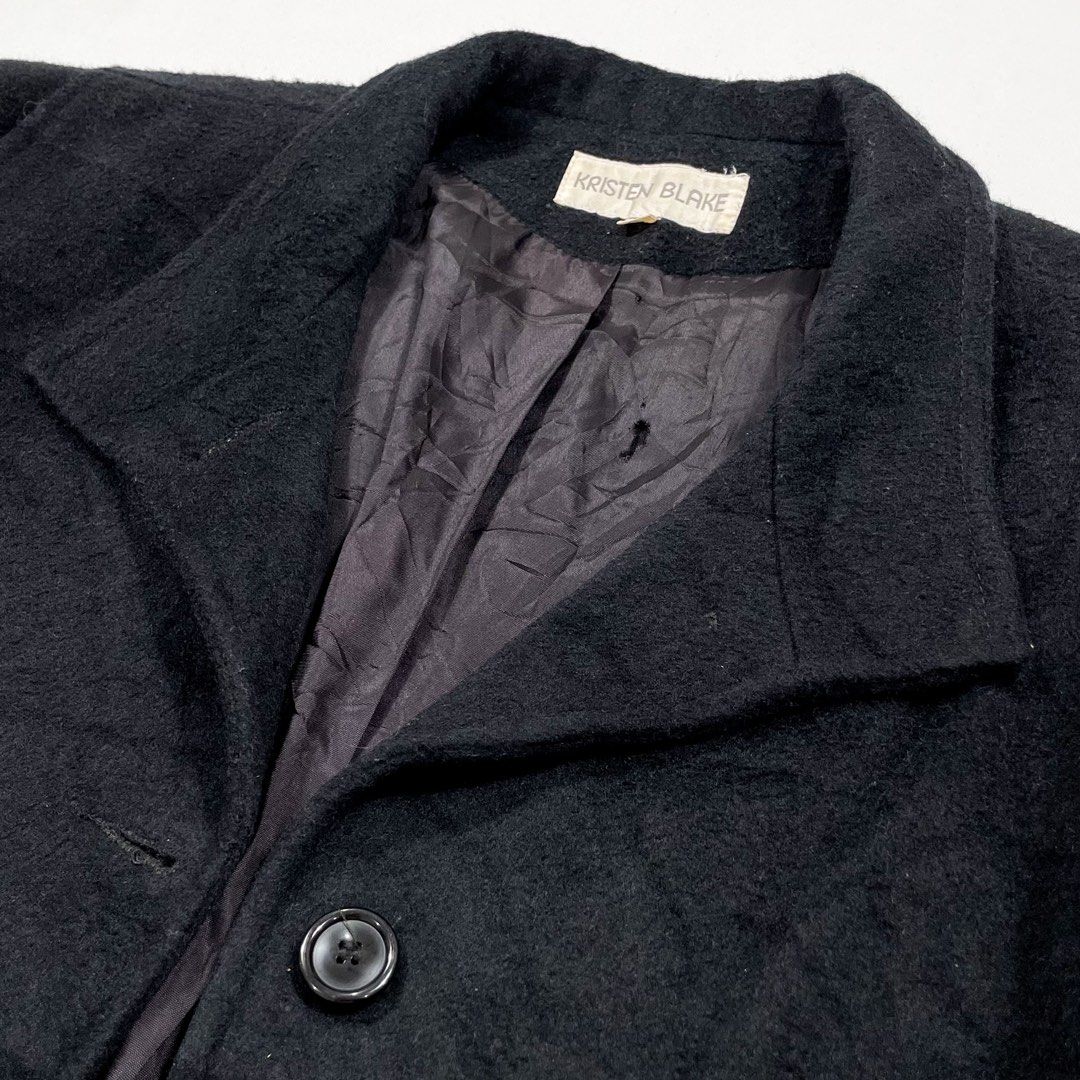 Kristen blake long wool coat top